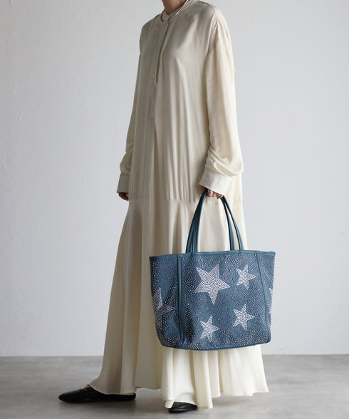 【ショップチャンネルOA商品】星柄ラインストーントートバッグポーチセット 17-0998